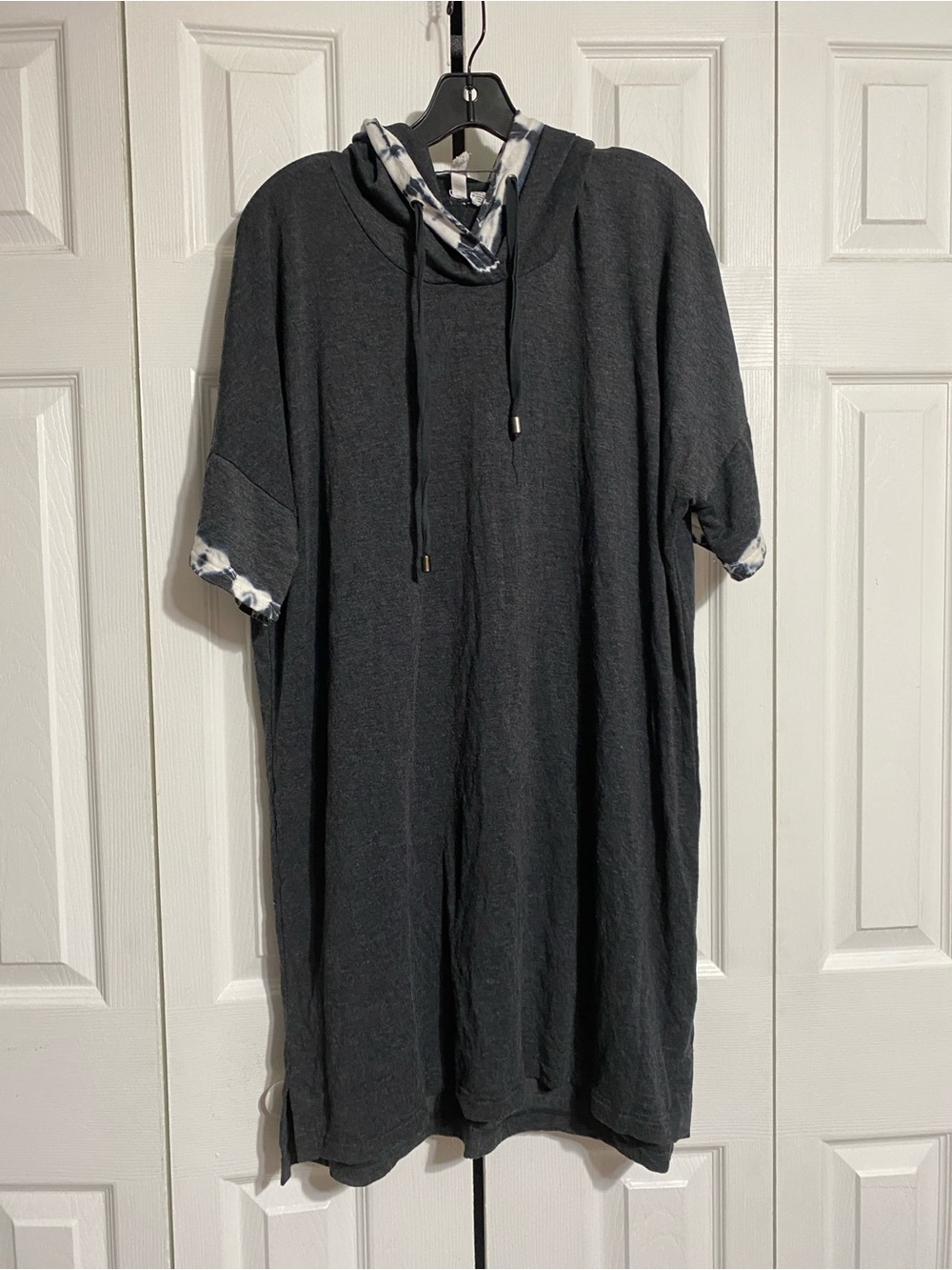 Cable & Gauge tie dye hoodie tee shirt cover up beach dress size XL